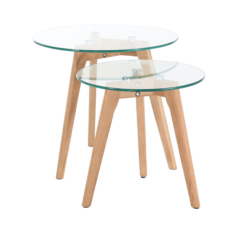 Carnes Glass Top Nesting Tables