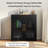 Modern Natural Buffet Sideboard, 31.5" Wide With 2 Arched Glass Doors & 2 Adjustable Shelves, Storage Cabinet For Living Room, Kitchen & Dining Room(black)-54761238