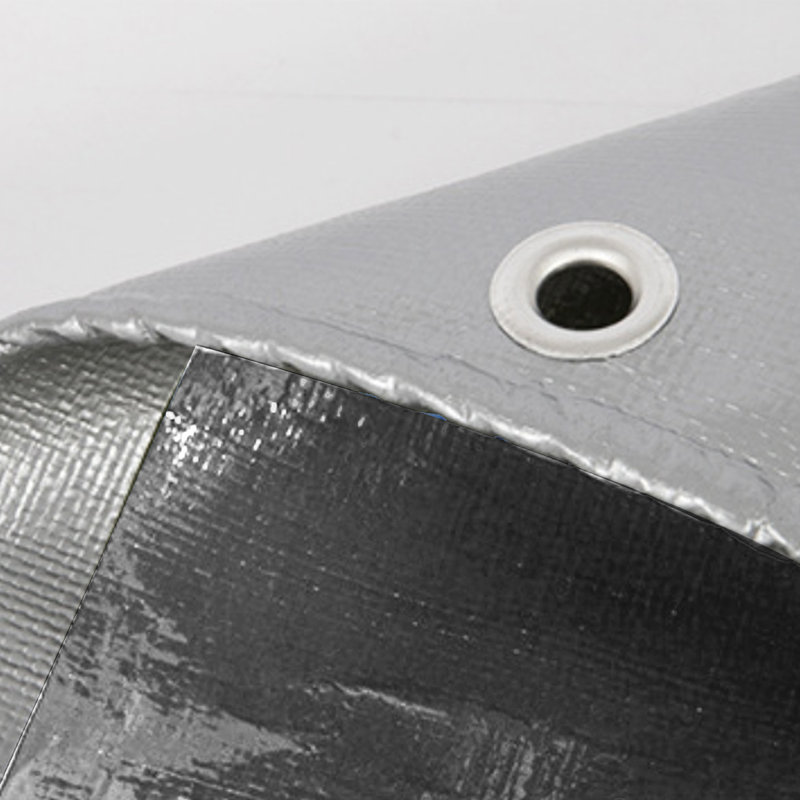 Bâche de protection imperméable en polyuréthane robuste bleu argenté 12 mil