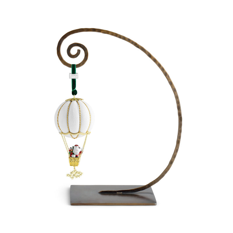 Santa In Balloon 6'' Handmade Transportation Hanging Figurine Ornament