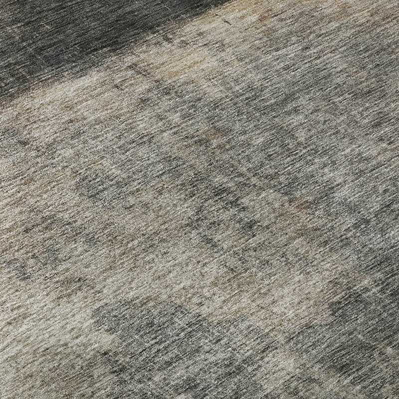 Tapis abstrait lavable à la machine Premium AMF1208, Rectangle 5 pi x 7 pi 6 po