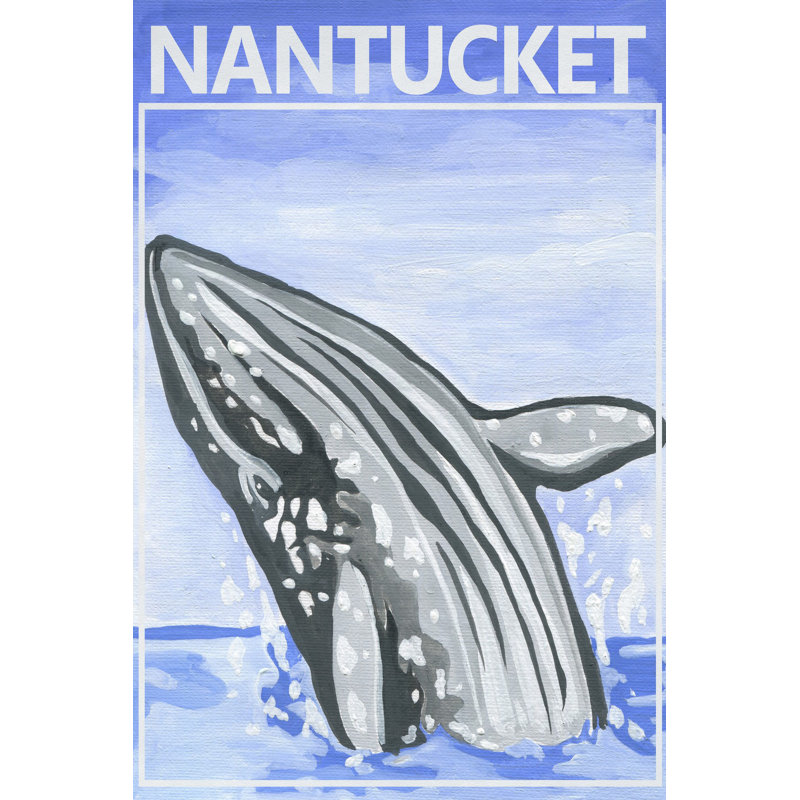 Jumping Whale by Marmont Hill - Painting, 46cm H x 30cm W, Wrapped Canvas