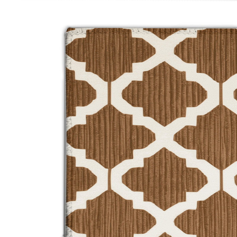 Tapis brun intérieur et extérieur Trellis, Rectangulaire 2 pi x 3 pi