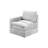 - 5Pc Seating Collection: F8934 Corner Chair, F8935 Armless F8936 , Gray Fabric, Robust Wood Frame Structure Sitting Furniture: Stable