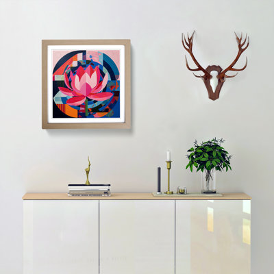 Lotus Flower Constructivism No.6 - Framed Print