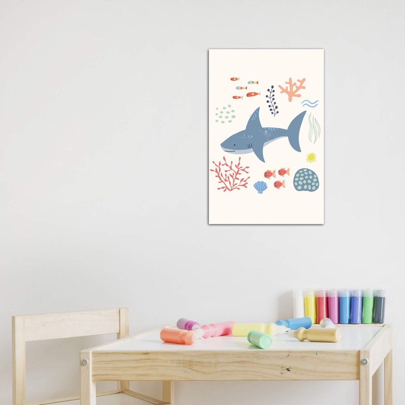 «Under the Sea VI» par Caroline Alfreds - impression d'art graphique, H 12 po x l 8 po x P 0,75 po, Toile tendue