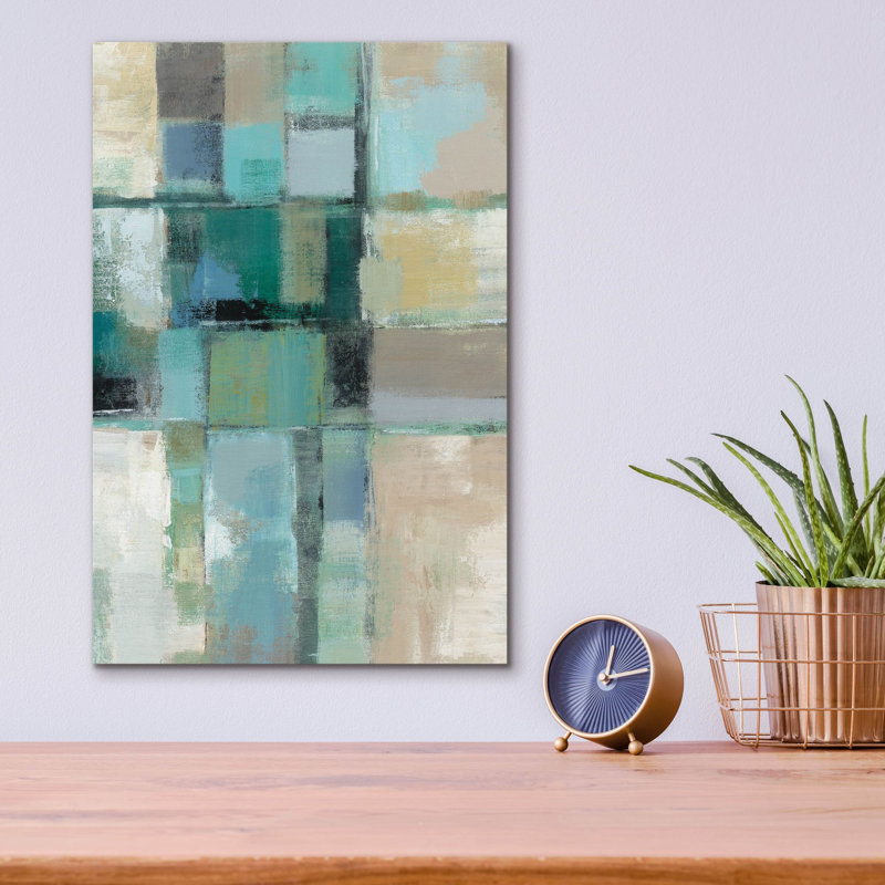  «Island Hues 2 C» par Silvia Vassileva, art mural en verre acrylique, 12 po x 16 po