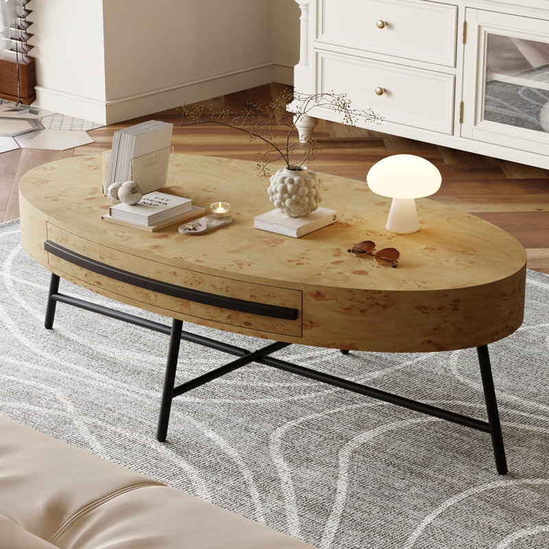 Coffee Table with Storage, Natural