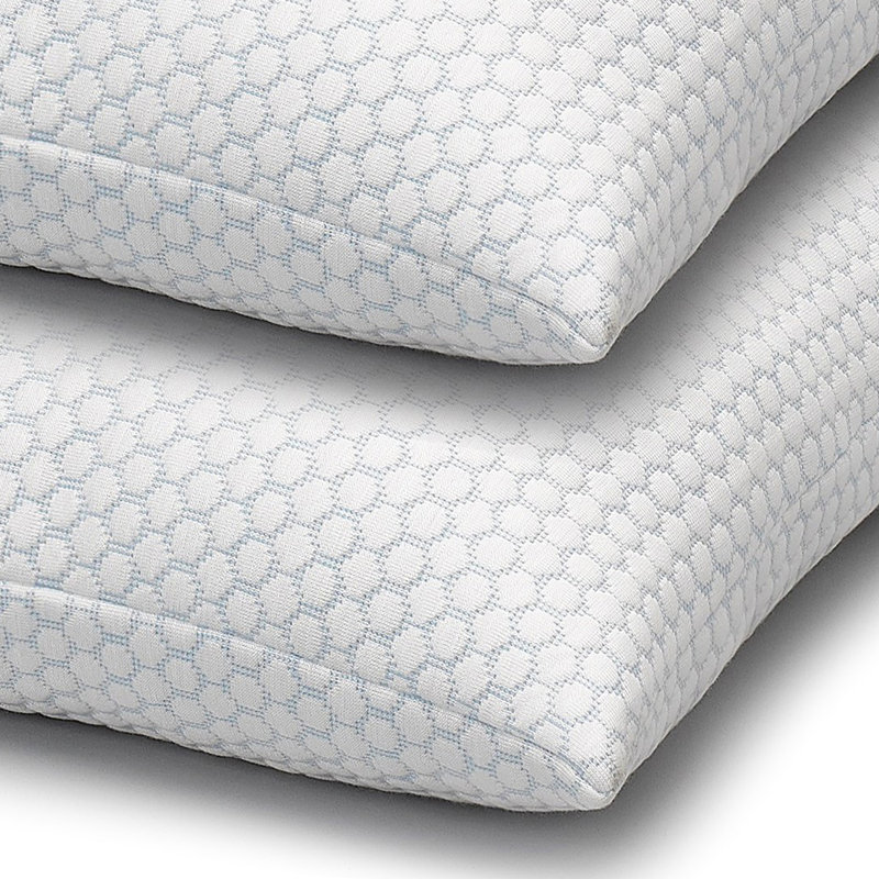 Standard White Hypoallergenic Polyester Gel Fiber Pillow Set