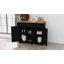 HOMCOM Sideboard with Rubber Wood Top, Kitchen Cupboard, 3 Doors-1674455232
