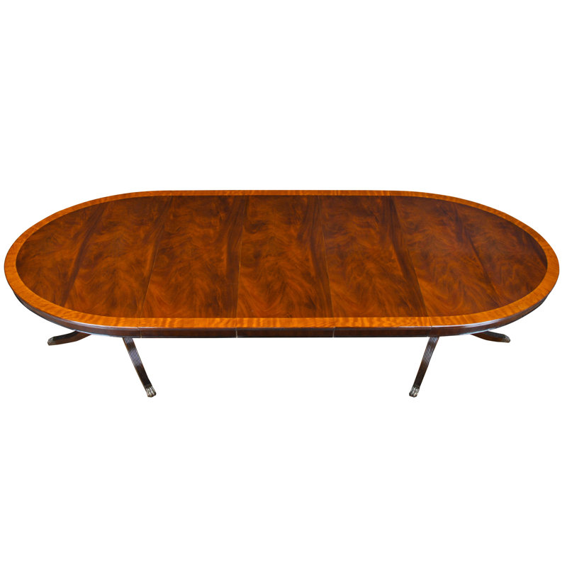 Mahogany Oval Solid Wood Dining Table