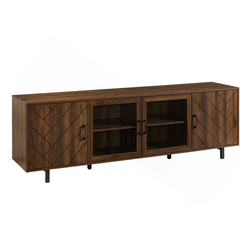 Meuble télé 70 po Modern Modern Scandinavian, Marron foncé