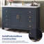 Meuble-lavabo 48 po avec lavabo encastré en céramique certifié CUPC-738682814