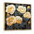 Toile avec cadre flottant or