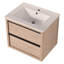 Meuble-lavabo 24 po avec 2 tiroirs, lavabo en céramique