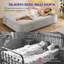 Canapé-lit convertible sans cadre 78,7 po, grand canapé 2-en-1 3 places, tissu en velours côtelé moelleux avec 3 coussins, sans assemblage pour les petits appartements