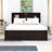 Wooden Platform Bed with 2 Drawers and Charging Stations-496026123-496026116
