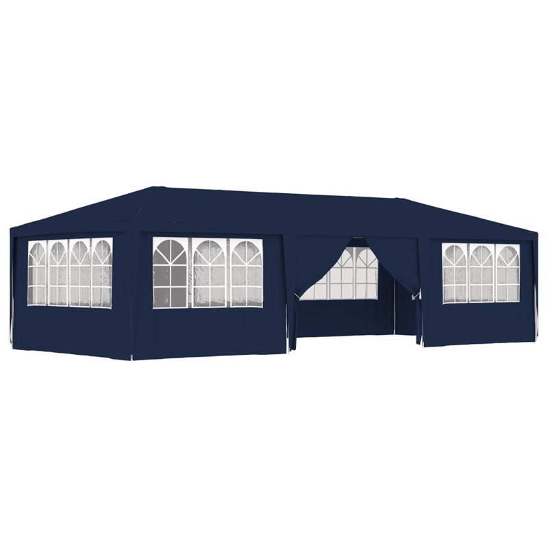 vidaXL Party Tent Blue Polyethylene, Steel 4x9 meters, Blue