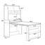 Buffet 2 en 1 avec table de salle à manger pliable extensible, buffet mobile avec armoire de rangement à porte coulissante en verre et crochets latéraux pour petit studio-2126899728