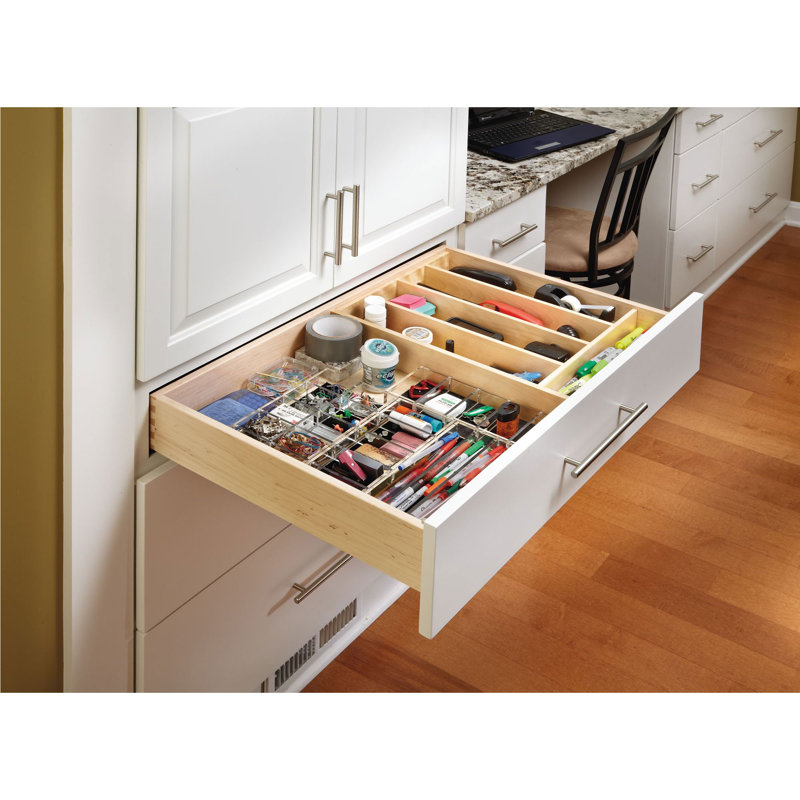 Rev-A-Shelf Wood Trim-to-Fit Drawer Organizer Insert, 2.88"H x 24"W x 22"D