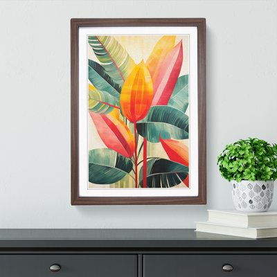 Tropical Leaf Constructivism - Framed Print