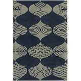 Parson Gray Wool Area Rug in Blue