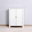 Armoire de rangement de salle de bain blanche avec portes doubles et tablette réglable - maximise l'efficacité de l'armoire et ajoute de la fonctionnalité à votre espace