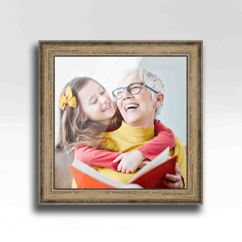 Solid Wood Picture Frame, 15" W x 15" H, Gold