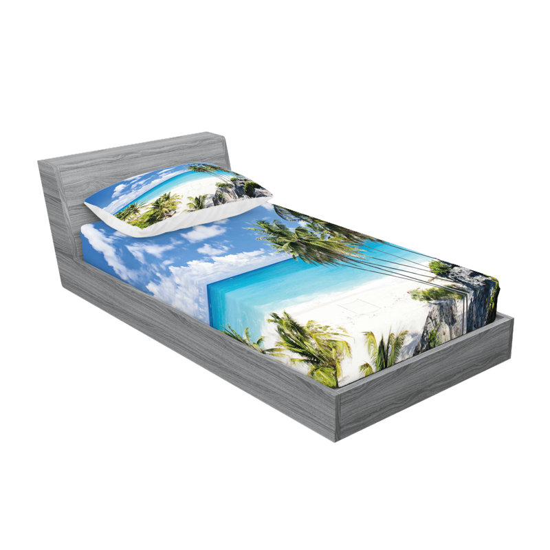 Multicolore ensemble de draps et taies décoratives Ambesonne, Twin-XL Sheet Set + 1 Fitted Sheet + 2 Pillowcases