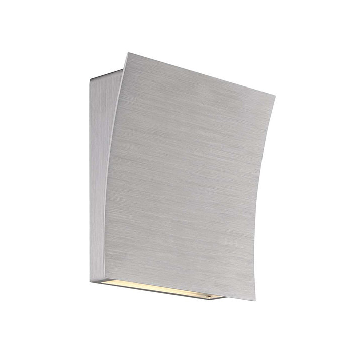 Plafonnier encastré 1 lumière Slide, Aluminium brossé, 3000 K