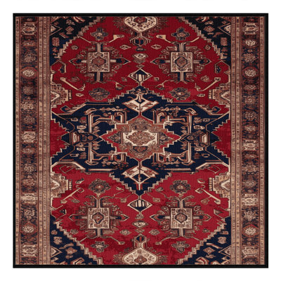 Machine Washable Persian Brown Area Rug