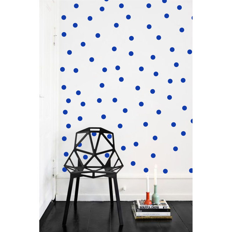 Abstract Non-Wall Damaging Wall Decal, 48" H x 78" W x 0.01" D, Dark Blue