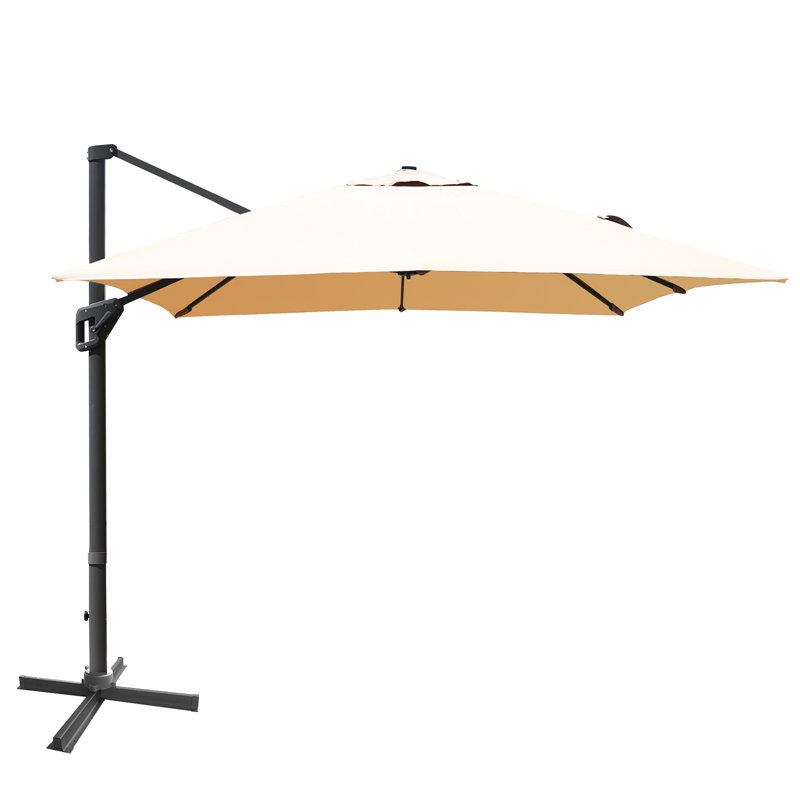 Parasol en porte-à-faux 120 po Abdullatif, Beige