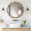 Miroir mural rond en bois