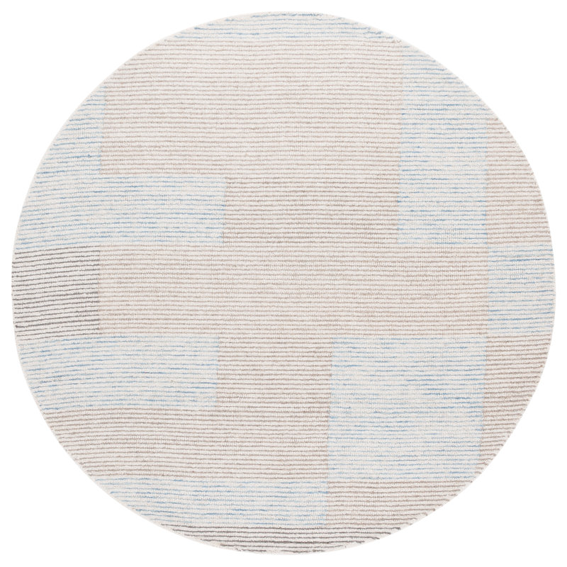 Metro 481 Hand Tufted Wool Pile Abstract Rug, Round 6'