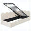 Lit de jour simple avec repose-pieds et rangement hydraulique avec revêtement en velours-128515221