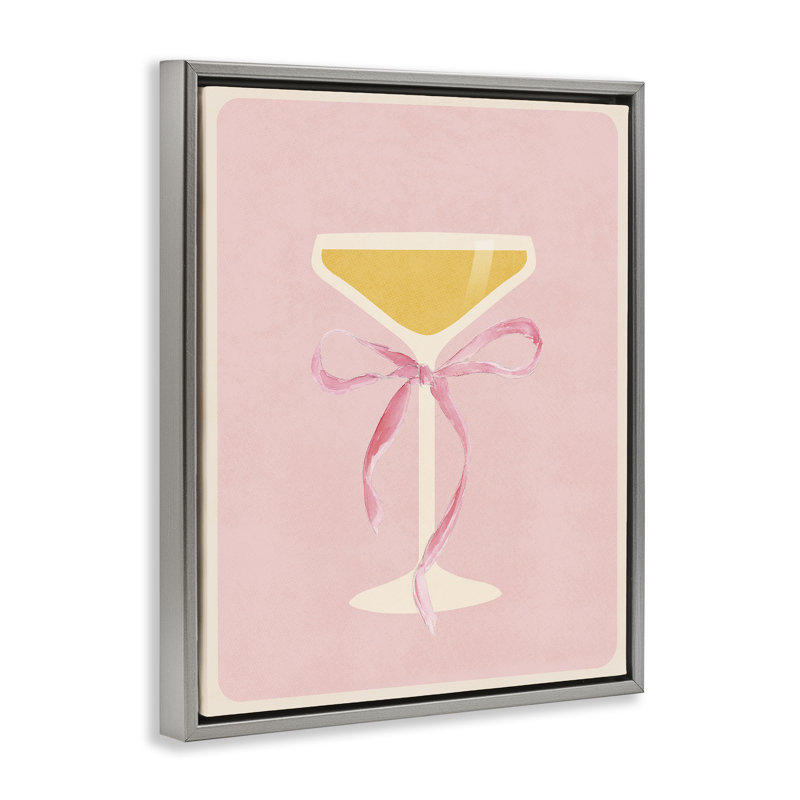 Cadre flottant en verre Champagne Party, design par Lucille Price, H 21 po x l 17 po, Cadre flottant gris lustré