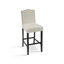 Ensemble de 2 tabourets de bar rembourrés à hauteur de comptoir pour îlot de cuisine, pieds en bois d'hévéa beige, capacité de poids de 300 lb
