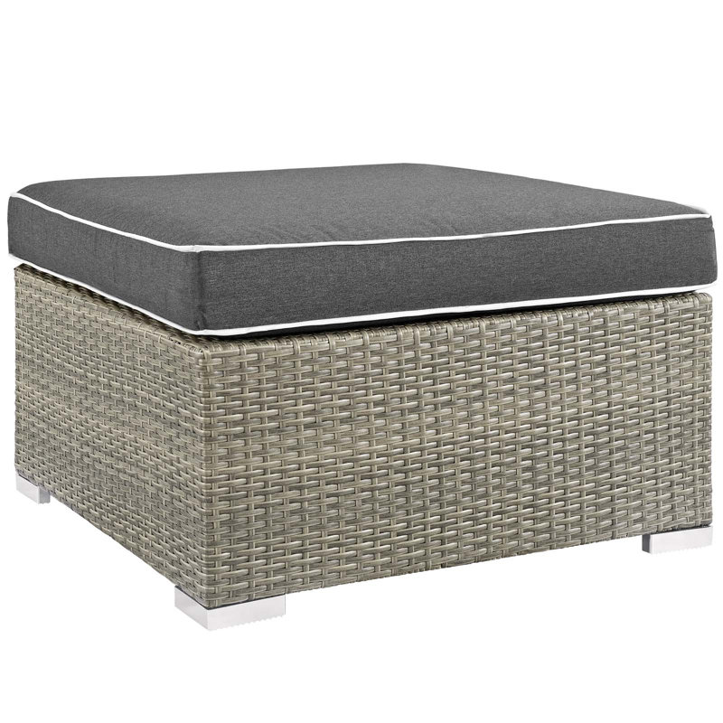 Repose-pieds d'extérieur en tissu Havenside Home Bocabec par Modway, Gris anthracite