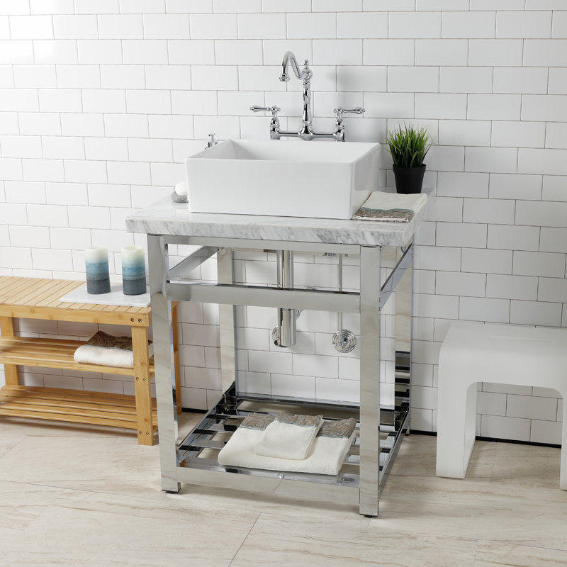 Kingston Brass Trimscape Traditional Plumbing Sink Trim Kit with P-Trap and Drain (No Overflow), Chrome