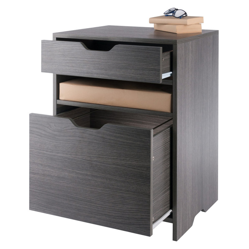 19.2'' Wide 2 -Drawer File Cabinet, Charcoal