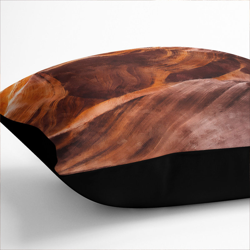 Sandstone in Antelope Canyon Scatter Cushion, 40cm H x 40cm W x 15cm D, Black