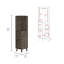 Armoire de coin Cincinatti, porte-gobelets, deux tablettes extérieures, un tiroir, quatre pieds - brun foncé
