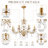 30.7" 8-Head Crystal Adjustable Chain Chandelier for High-Ceiling SpacesChandelier