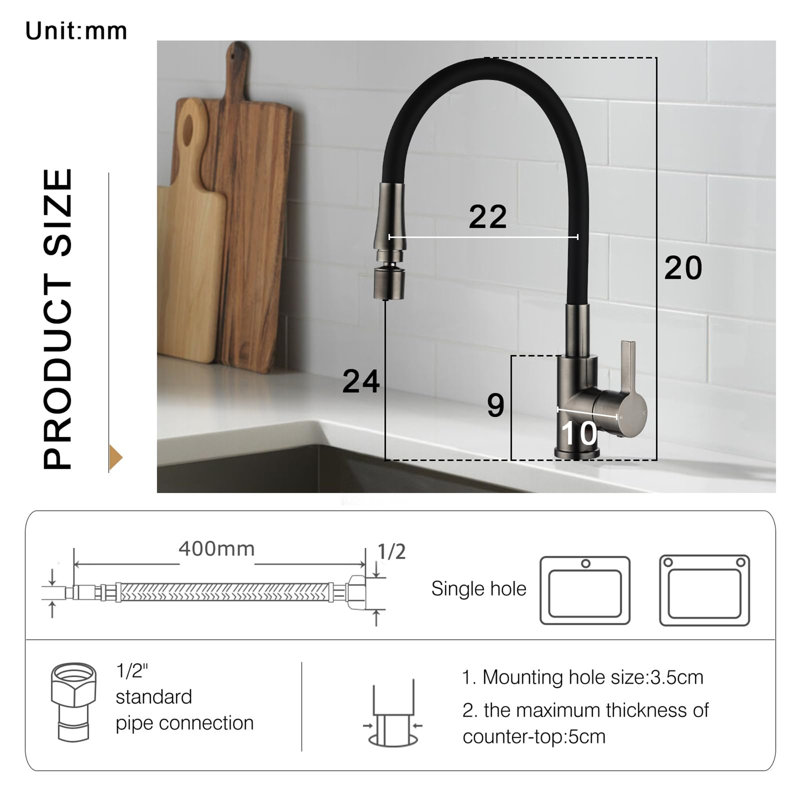Latitude Run Azula Kitchen Faucet