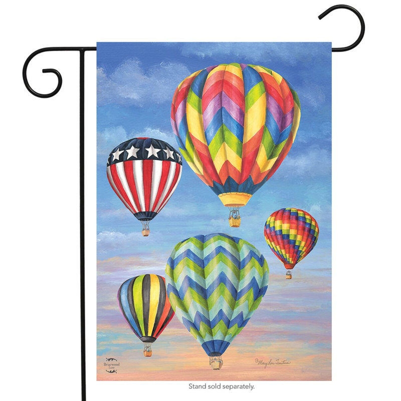 Montgolfières, drapeau du jardin d'été