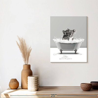 Koalas Koalas bain moussant sur toile