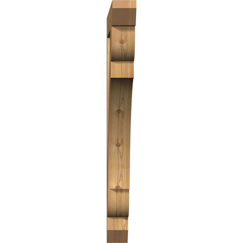 3 1/2"W x 34"D x 38"H Olympic Slat Smooth Bracket, Western Red Cedar, Western Red Cedar (Smooth), 38"H x 3.5"W x 34"D