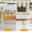 Dining Room Table Chairs Set For 4 With 2 Benches & Adjustable Feet Table-188019462