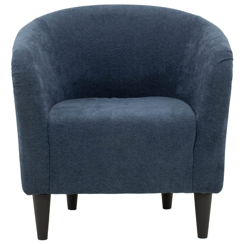Fauteuil demi-tonneau de 29,50 po de largeur, Chloe Indigo 100% Polyester